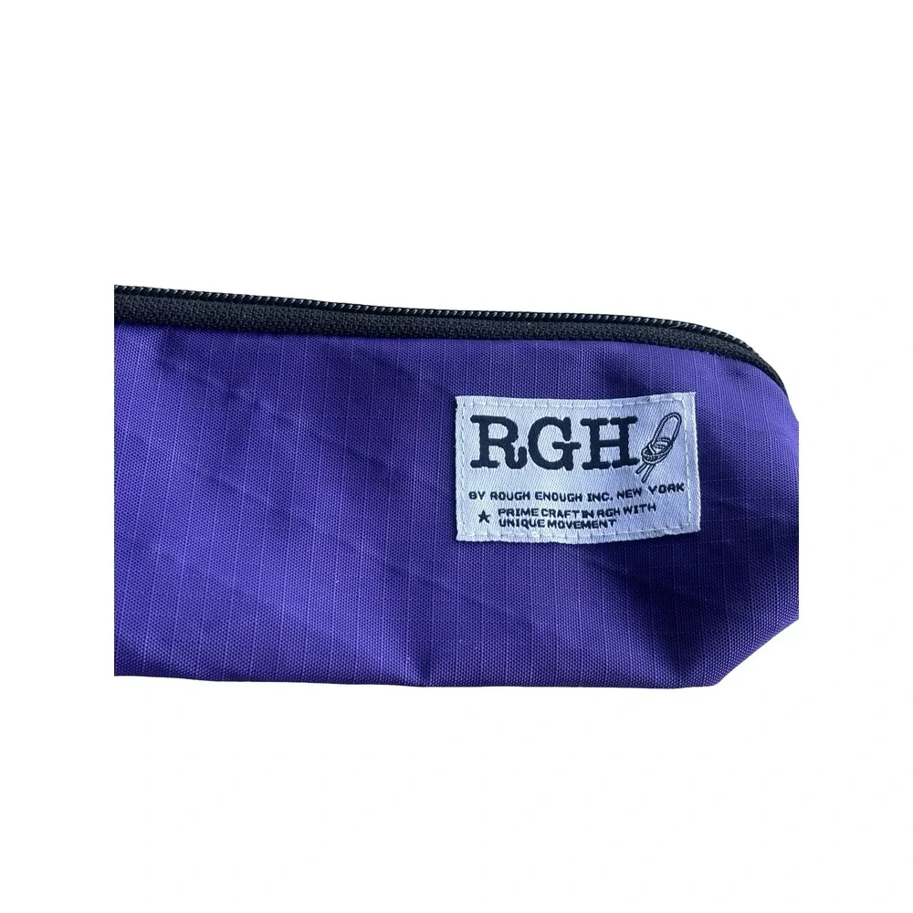 Rough Enough Purple Ripstop Slim Pencil Case Tech‎ Organizer Pouch EDC Bag